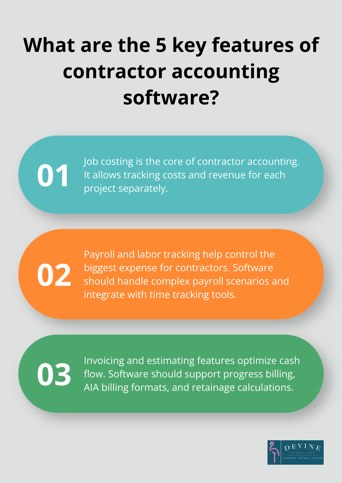 Infographic: What are the 5 key features of contractor accounting software?