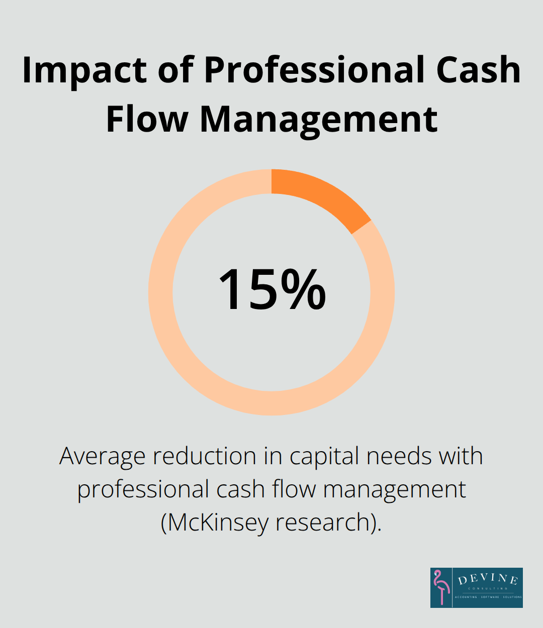 Average reduction in capital needs with professional cash flow management - cfo services meaning